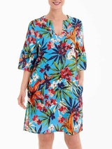 Anita Bademode Loja blau/print strandkleid