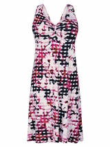 Anita Bademode Mala pink/schwarz strandkleid