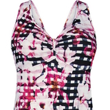 Anita Bademode Mala pink/schwarz strandkleid