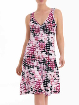 Anita Bademode Mala pink/schwarz strandkleid