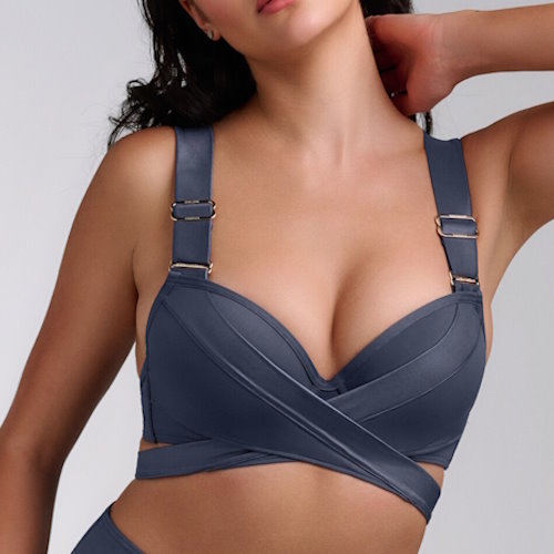 Marlies Dekkers Bademode Cache Coeur grau push up bikini bh