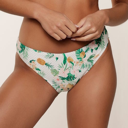 LingaDore Strand Tropical Botanic weiß/print bikini slip