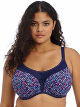 Elomi Energise navy-blau/print sport bh