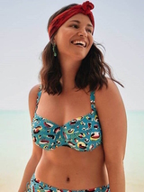 Rosa Faia Bademode Federica mehrfarbig/print unwattierter bikini bh