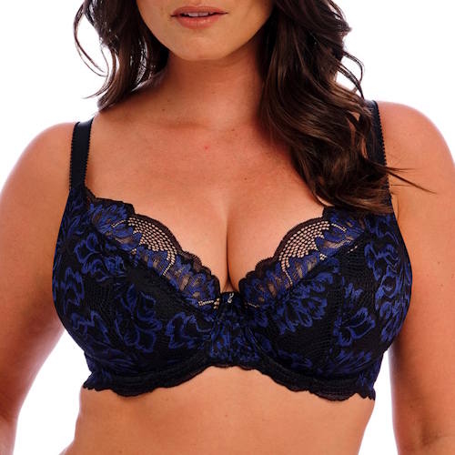 Fantasie-Dessous Emmaline schwarz/blau nicht geformter bh