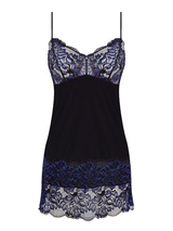 Fantasie-Dessous Emmaline schwarz/blau slipdress