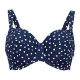 Rosa Faia Bademode Luna blau/weiß unwattierter bikini bh