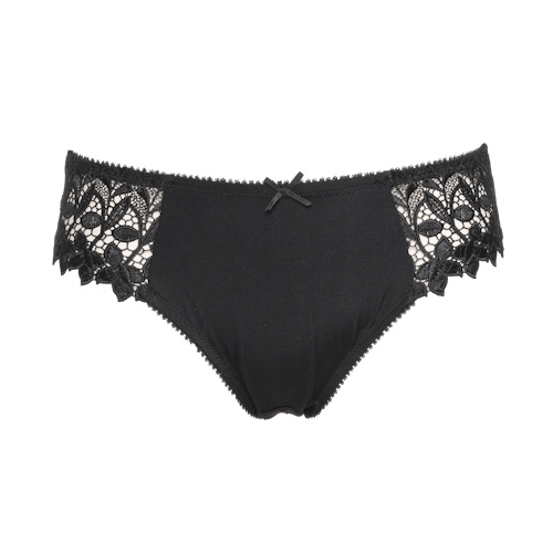 Guy de France Embroidery schwarz slip