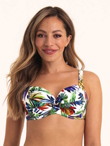 Anita Bademode Elna weiß/print unwattierter bikini bh
