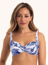 Anita Bademode Hermine weiß/blau unwattierter bikini bh