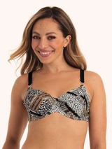 Anita Bademode Smilla schwarz/print unwattierter bikini bh