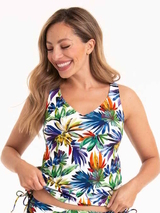 Anita Bademode Illy weiß/print tankini top