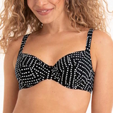 Rosa Faia Bademode Luna schwarz unwattierter bikini bh