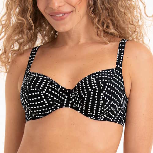 Rosa Faia Bademode Luna schwarz unwattierter bikini bh