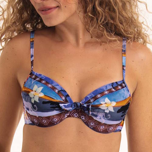 Rosa Faia Bademode Eleonore blau gemoldefer bikini bh