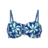 Rosa Faia Bademode Ella blau unwattierter bikini bh