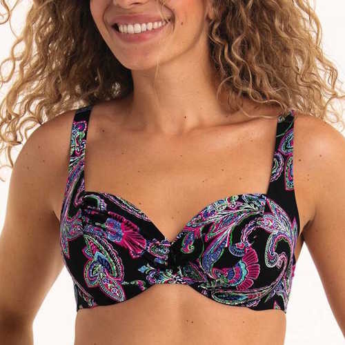 Rosa Faia Bademode Hermine schwarz unwattierter bikini bh