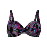 Rosa Faia Bademode Hermine schwarz unwattierter bikini bh