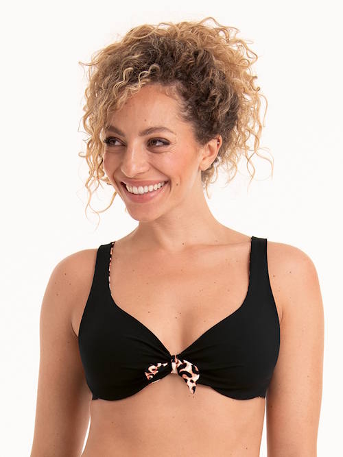 Rosa Faia Bademode Loretta schwarz/braun gemoldefer bikini bh