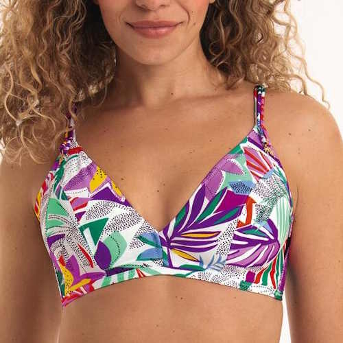Rosa Faia Bademode Melissa weiß/print gemoldefer bikini bh