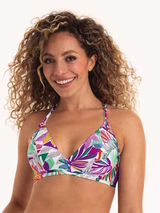 Rosa Faia Bademode Melissa weiß/print gemoldefer bikini bh