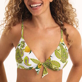 Rosa Faia Bademode Elsie weiß/print gemoldefer bikini bh
