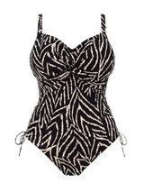 Fantasie schwimmen Silhouette Island schwarz/print badeanzüge