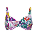 Rosa Faia Bademode Luna weiß/print unwattierter bikini bh