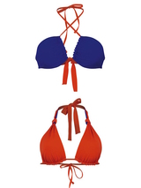 Rosa Faia Bademode Luisa blau gemoldefer bikini bh