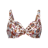 Rosa Faia Bademode Hermine weiß/print unwattierter bikini bh