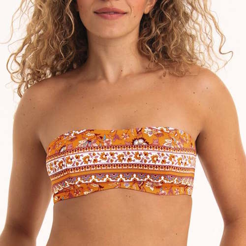 Rosa Faia Bademode Bella orange unwattierter bikini bh
