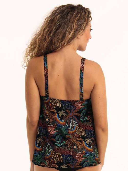 Rosa Faia Bademode Mabela schwarz/print tankini top