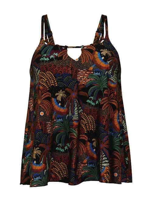 Rosa Faia Bademode Mabela schwarz/print tankini top