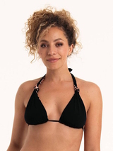 Rosa Faia Bademode Luisa schwarz/braun unwattierter bikini bh
