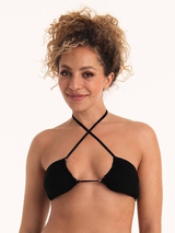 Rosa Faia Bademode Luisa schwarz/braun unwattierter bikini bh