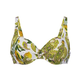 Rosa Faia Bademode Hermine weiß/print unwattierter bikini bh