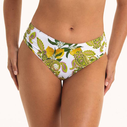 Rosa Faia Bademode Ida weiß/print bikini slip