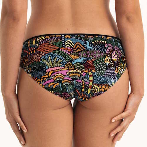 Anita Care Deja schwarz/print bikini slip