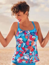 Anita Care Rimini blau/print prothesen-tankini