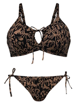 Rosa Faia Bademode Sara schwarz/print set