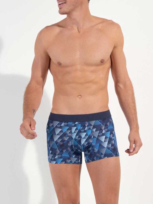 HOM Mekong blau/print boxershort