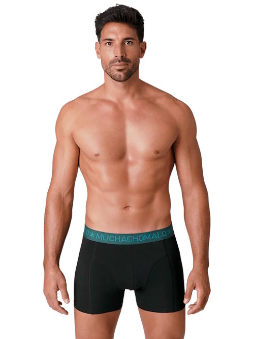 Muchachomalo Basic schwarz/blau baumwoll-boxershort