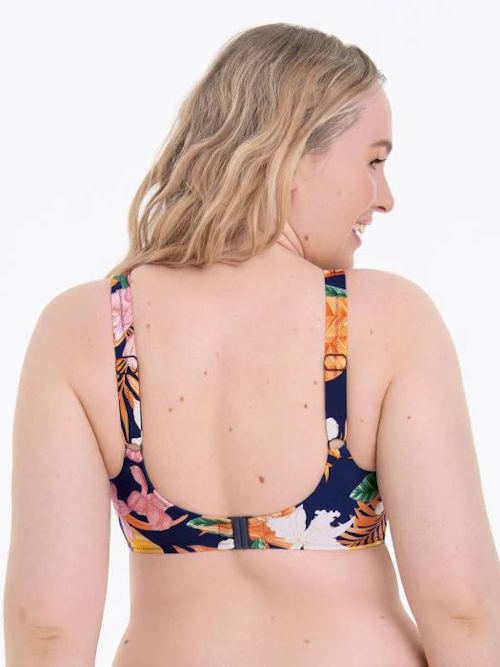 Rosa Faia Bademode Luna blau/print prothesen-bikinioberteil