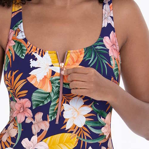 Rosa Faia Bademode Elouise blau/print badeanzüge