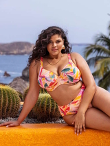 Elomi Schwimmen Sancho Beach orange/pink unwattierter bikini bh