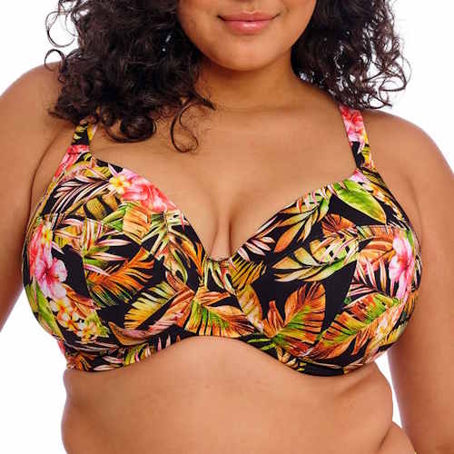 Elomi Schwimmen Tiger Valley schwarz unwattierter bikini bh