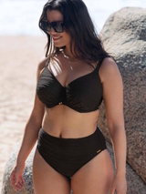 Fantasie schwimmen Beach Waves schwarz unwattierter bikini bh