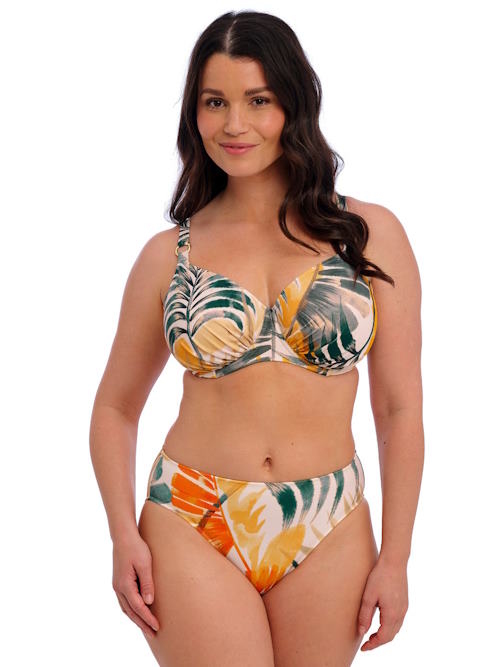 Fantasie schwimmen Maya Bay weiß/print unwattierter bikini bh