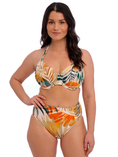 Fantasie schwimmen Maya Bay weiß/print unwattierter bikini bh