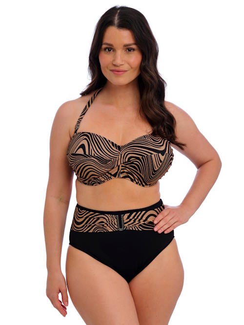 Fantasie schwimmen Pemba Island schwarz/braun unwattierter bikini bh